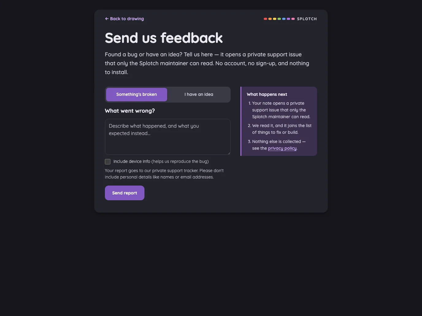 Feedback in night mode at iPad Pro 13-inch (M4) in landscape