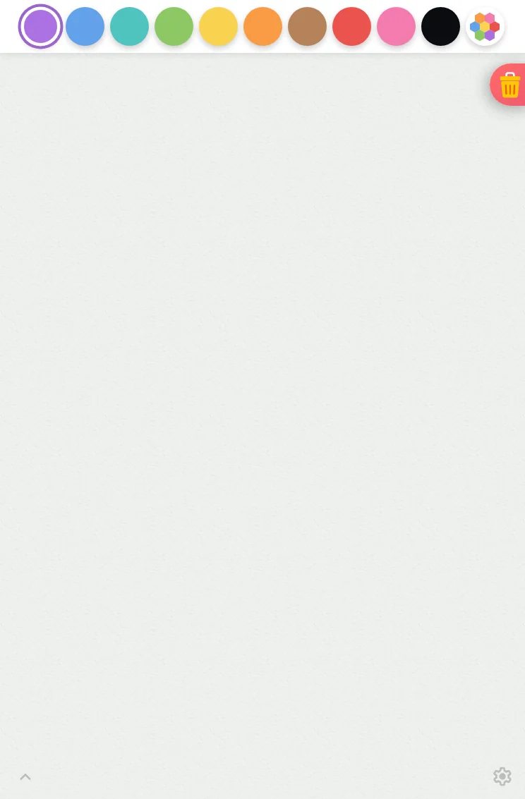 Drawing canvas in light mode at iPad mini 7th Gen (2024) in portrait