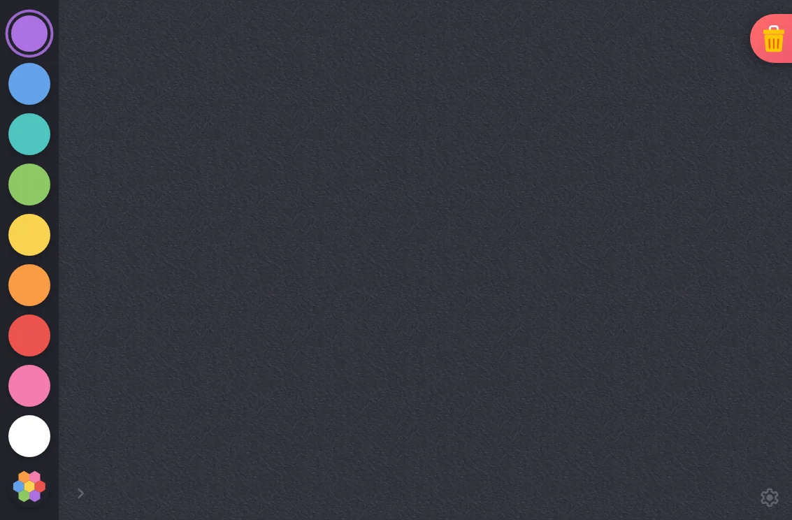 Drawing canvas in night mode at iPad mini 7th Gen (2024) in landscape