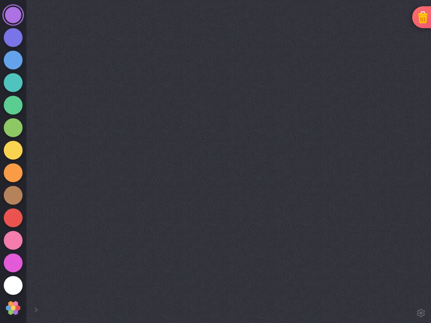 Drawing canvas in night mode at iPad Pro 13-inch (M4) in landscape