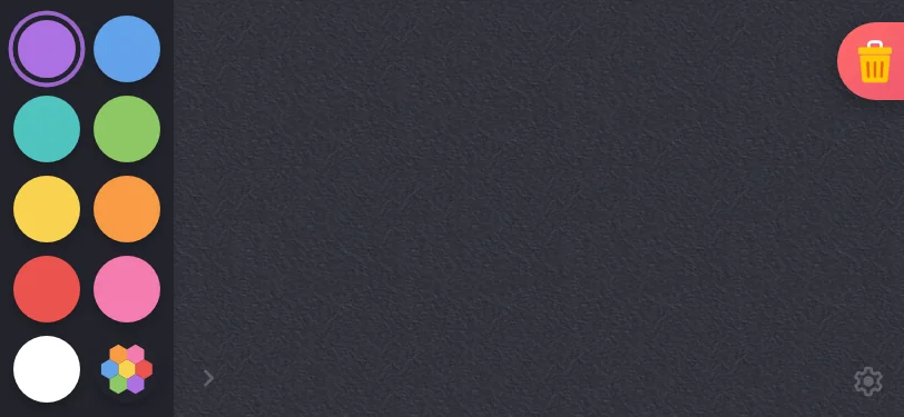 Drawing canvas in night mode at iPhone 13 mini in landscape