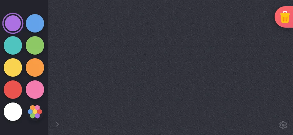 Drawing canvas in night mode at iPhone 16 Pro Max in landscape