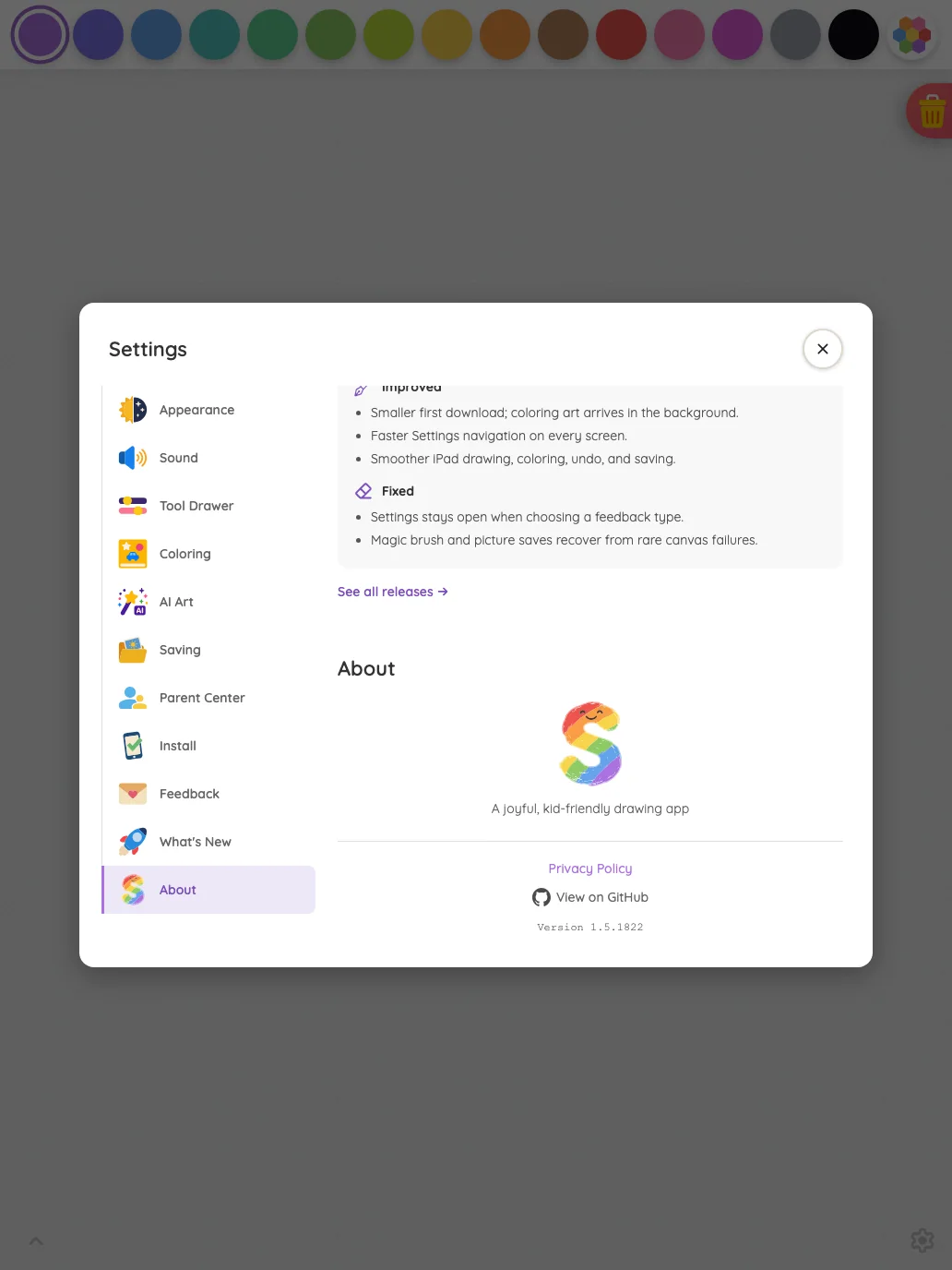 Settings · About in light mode at iPad Pro 13-inch (M4) in portrait