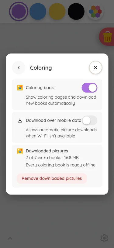 Settings · Coloring in light mode at iPhone 13 mini in portrait