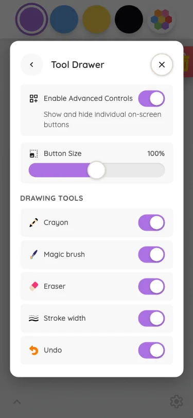 Settings · Tool Drawer in light mode at iPhone 13 mini in portrait