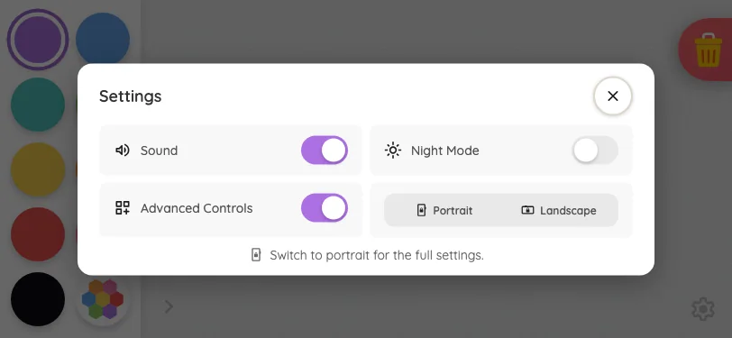 Settings · Install in light mode at iPhone 13 mini in landscape