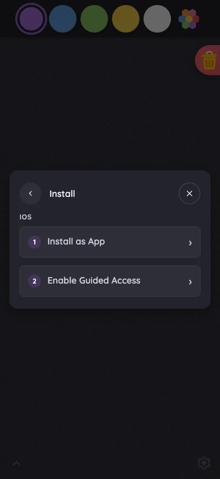 Settings · Install in night mode at iPhone 16 Pro Max in portrait