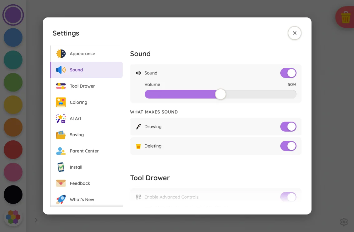 Settings · Sound in light mode at iPad mini 7th Gen (2024) in landscape