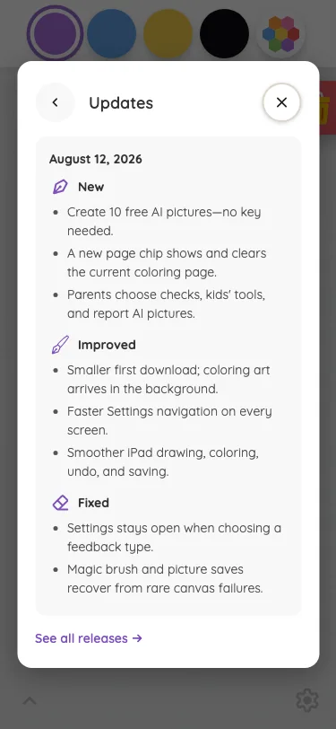 Settings · Updates in light mode at iPhone 13 mini in portrait