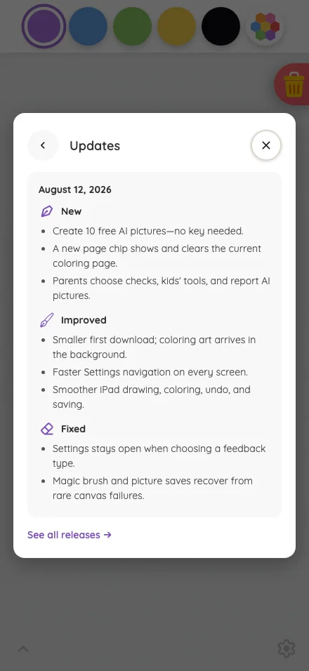 Settings · Updates in light mode at iPhone 16 Pro Max in portrait
